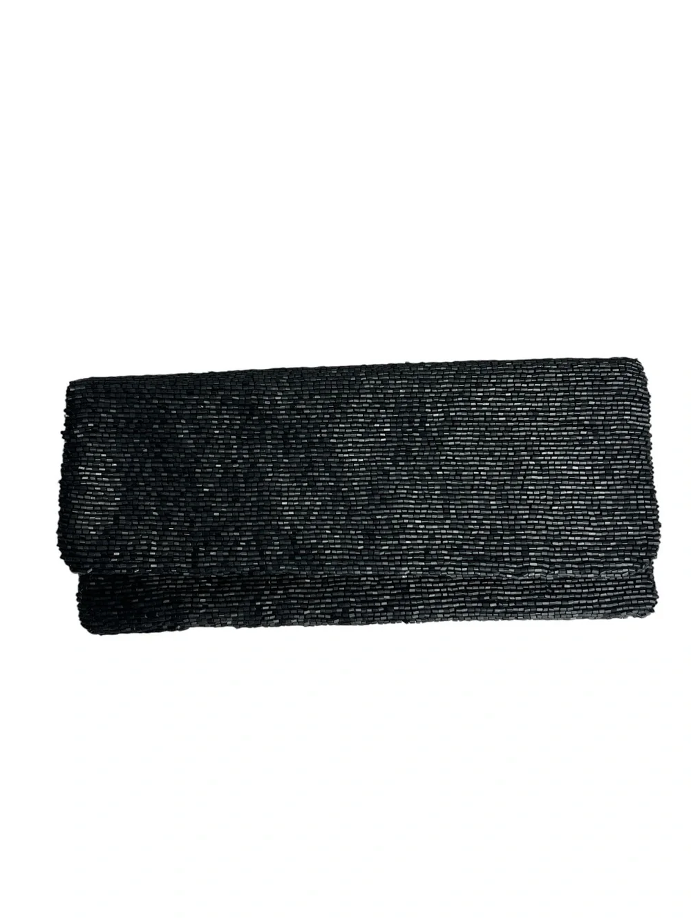 TIANA Black Beaded Evening Clutch Purse Vintage Formal Wedding Cocktail Bag
